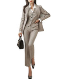 Fongt Fragrant Professional Suit Three-Piece Women's Spring And Autumn Temperament Coat Fashion Vest Professional Trousers Set