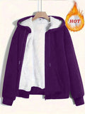 Fongt Women's Winter Explosion Warm Plush Hoodie Jacket