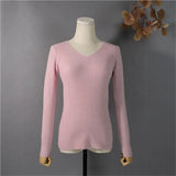 New 2022 Pullovers Skinny Chic Minimalist Bottoming Pink Tops Winter Spring Multi 9 Colors Women's Sweaters