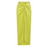 Solid Color Slings With Breast-Wear Three-Dimensional Flower Sleeves In A Row Swimsuit Women's 2025 New