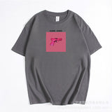 Fongt Ins Wind Printing T-Shirts For Women's Summer New Loose Round-Neck Cotton Short-Sleeved Top