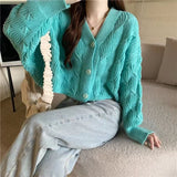 Lazy Sweater Women Autumn Design Sense To Reduce The Age Of Loose Small Knitted Open Shirt