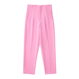 Fongt Workplace Women's Display High Waist Waist Suit Trousers 38 Color Reduced Age And Ankle Pants