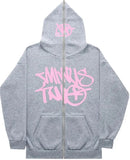 Fongt New High Street Hip-Hop National Tide Printing Zipper Clothing Fashion Fashion Couple Hooded