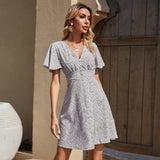 Neck Floral Print Mini