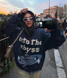Fongt Korean Autumn And Winter New Personalized Pattern Print Hoodie