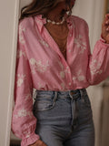 Fongt Spring And Summer New Women's Shirt Women's Long-Sleeved Embroidered Chiffon Shirt Top