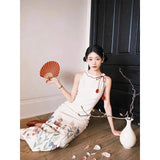 Fongt Chinese-Style Cheongsam Dress Women's Summer New National Style Design Temperament Long Dress