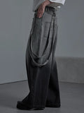 Fongt Gradient Straight Jeans Women Loose Broad Legs Fashion Trend Niche Design Personality Wear