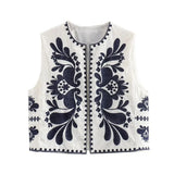 Fongt Explosion Women's ZA Fashionless Sleeveless Embroidered Vest Women's Dress