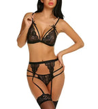 Women's Lingerie Set Lace Teddy Sling Dolls Tight Trousers Garter