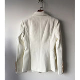 QUALITY New Fashion 2023 Star Style Designer Blazer Women's Gold Buttons Double Breasted Blazer Plus size