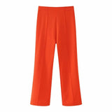 Fongt Women's Dress French Belt Dress Small Suit Jacket + Casual Trousers
