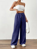 Fongt Wish Summer Bursts Of Slacks Loose Pockets Tight Leg Trousers Women