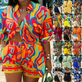 New Women's Wear Fashion Printing Temperament Commuter Two-Piece Set-Outfit
