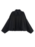 Fongt Women's 2025 Spring New Fashion Pilot Bat Sleeve Zipper Jacket T-Shirt