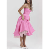 Fongt Women's New Sling V-Neck Sleeveless Dress Pony Skirt