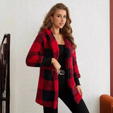 Fongt New Coat Loose Lattice Knitted Cardigan Fashion Sweater