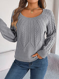Shooting 2025 Autumn And Winter Casual Pure Color Sesame Long-Sleeved Sweater Women's