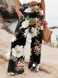 Fongt Spring And Summer New Four Seasons Of Leisure Wide Leg Trousers Print Burst Loose Trousers Women