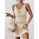 Fongt Women's Jersey Knitted Sling Dress To Collect Waist Sling Skirts Beach Dress Beach Vacation