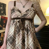 Fongt Style Bow Strap Sling Vest Hottie Sexy V-Neck Doll Shirt Sleeveless Top Lady