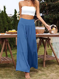Fongt Summer Leisure Wide-Legged Cotton Pop High-Waisted Loose Trousers Women's Trousers