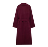 Fongt New Classic British Hair This Double Buckle Wind Coat Coat