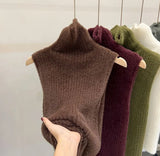 Sweater Vest Women Cropped Sleeveless Knitted Pullovers Jumper Vintage Solid Waistcoat Knitwear Korean Slim Tank Top-Outfit