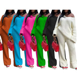 Fongt New Women's Wear Casual Solid Color Loose Knit Suit-Outfit