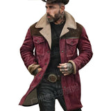 Fongt Autumn And Winter Men's Coat Velvet Jacket Multi-Pocket Zipper Coat