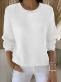Fongt Sheintemu Autumn And Winter Long-Sleeved Solid Color Sweater New Burst