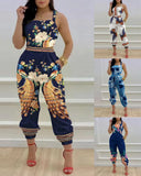 Independent Station 2023 New Printed Strap Jumpsuit In Stock-Outfit