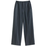 High Waist Loose Wide Leg Pants Solid Straight Elastic Waist Casual Women Bottom 2022 Spring New For Office