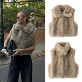 Fongt Women's Clothing 2025 Autumn And Winter New Fashion High-End Environmental Protection Fur Vest