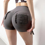 Fongt High-Waisted Sports Shorts, Women's Summer Hip Tight Stretch Running Pocket Yoga Gym Pants Hot Pants-Outfit