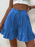 Fongt Women's Summer Wearing Casual Broad Legs Loose Shorts 2025 Summer New Women's High Waist Shorts