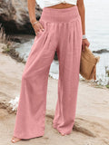 Fongt New Spring Women's Casual Cotton Lint Comfortable Mid-Rise Trousers Women