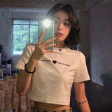 Fongt T-Shirt Women 2024 Summer New Korean Version Slim Slim Embroidery Hot Girl Student Short-Sleeved Jacket Women's