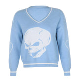 Pattern Sweaters Women Oversized Pullovers Harajuku Aesthetic Streetwear Jumper Korean Knitwear Autumn Preppy Style