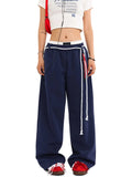 Fongt New Fall 2024 Straight Hip-Hop Wide-Leg Pants For Men And Women-Outfit