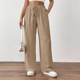 Fongt Wish Summer Bursts Of Slacks Loose Pockets Tight Leg Trousers Women