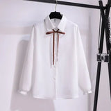 women Autumn Winter Korean Sweet 3 Piece Set Preppy Style White Blouse+Plaid Vintage Knitted Cardigan+Pleated Skirts Sets