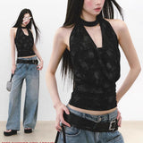 Fongt Round Neck Half Cardigan Bottomed Jumpsuit