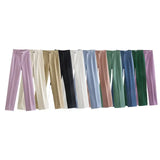 Fongt New Straight High-Rise Thin Solid-Colored Slacks 2761048