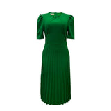 Fongt Ebay 2025 Summer New Short-Sleeved Folded Color Large-Size Dress