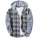Fongt Woven Lattice Men's Shirt 2025 Bumpy Long-Sleeved Cardigan Hooded Multi-Color Multi-Code Fast Selling
