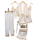 Fongt Pajamas With Bra Pads Gold Lady With Five Pieces Of Thin