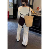 Fongt Simple High-End Small-Scale Shirt Sling Women 2025 Spring Wearing Casual Pants Fashion Two Sets