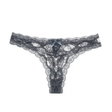 Fongt Rear Ribbon Ribbon Lace Side Trousers Low-Rise Cotton Crotch Large Size Elastic Lace T-Trousers